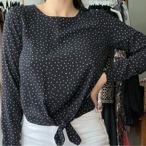 Tie front blouse